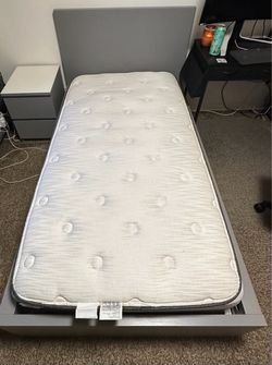 IKEA Malm Twin Bed and Nightstand