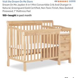 Mini Crib With Changing Table And Drawers 