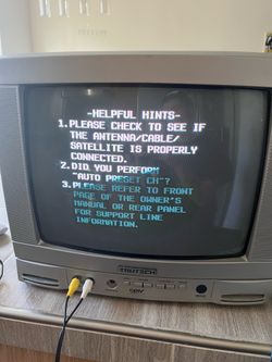Trutech 13” crt tv silver needs remote