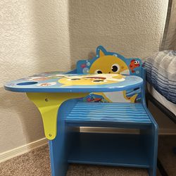 Baby Shark Kid Chair W/ Built In Desk
