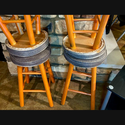 Orange and brown table