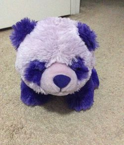 Purple and lavender panda plush