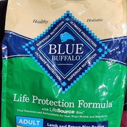 Blue Buffalo Life Protection Formula Adult Dry Dog Food, Lamb & Brown Rice, 5 lbs.