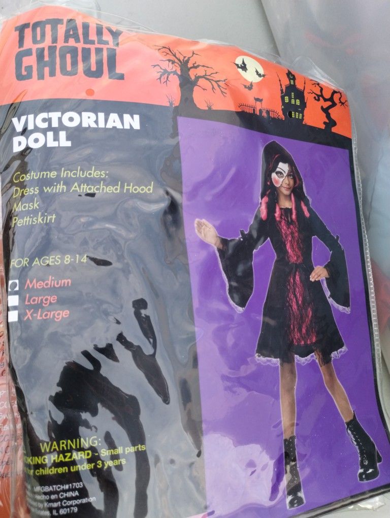 Victorian Doll Kids Costume