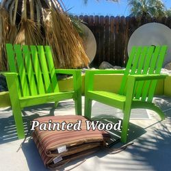 Chairs Wood Set of 2 