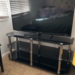 Black Glass tv stand 