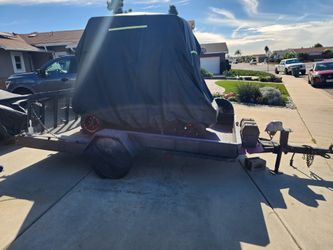 Small Medium Duty Flat Trailer SALVAGE TITLE