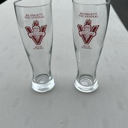 Two Syracuse Blodgett High School Glasses 
