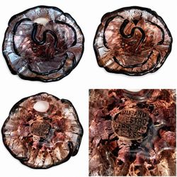 Vintage Morano Glass Flower Pendant Heavy