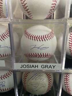 Josiah gray nationals dodgers signed baseball COA