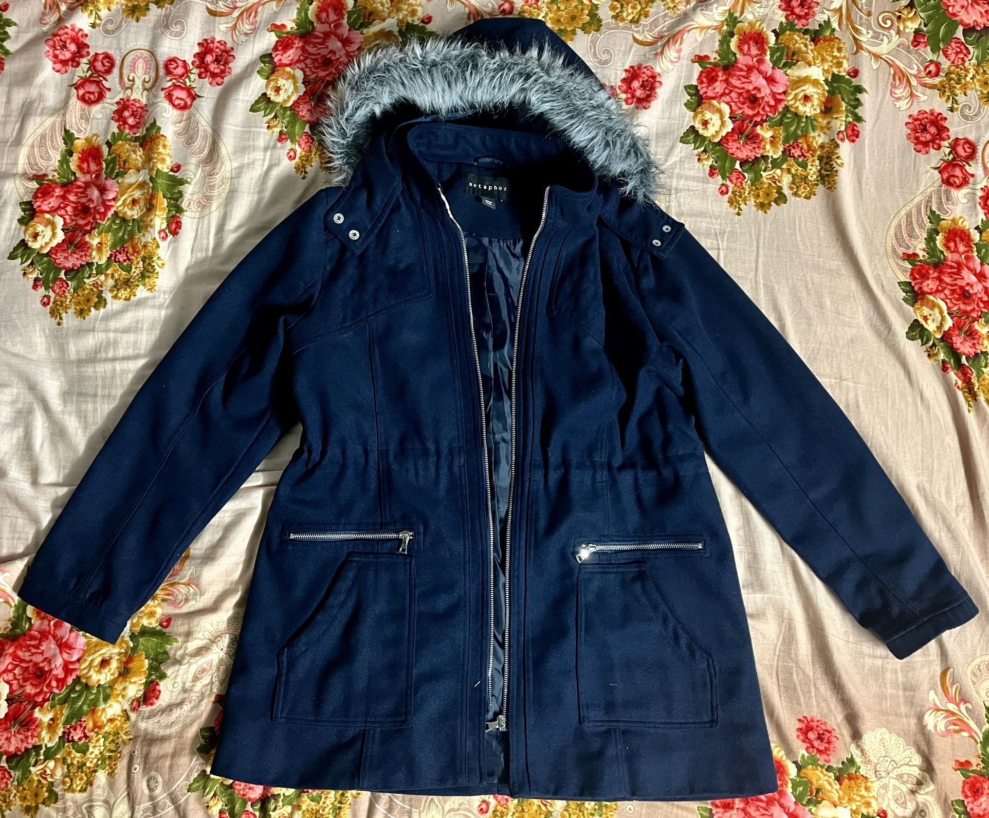Metaphor Navy Blue Women’s Winter Jacket (Good Condition)