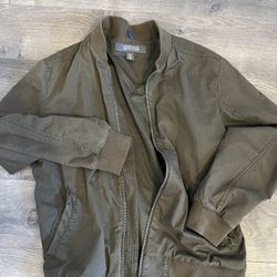 Kenneth Cole Bomber Jacket Green Medium