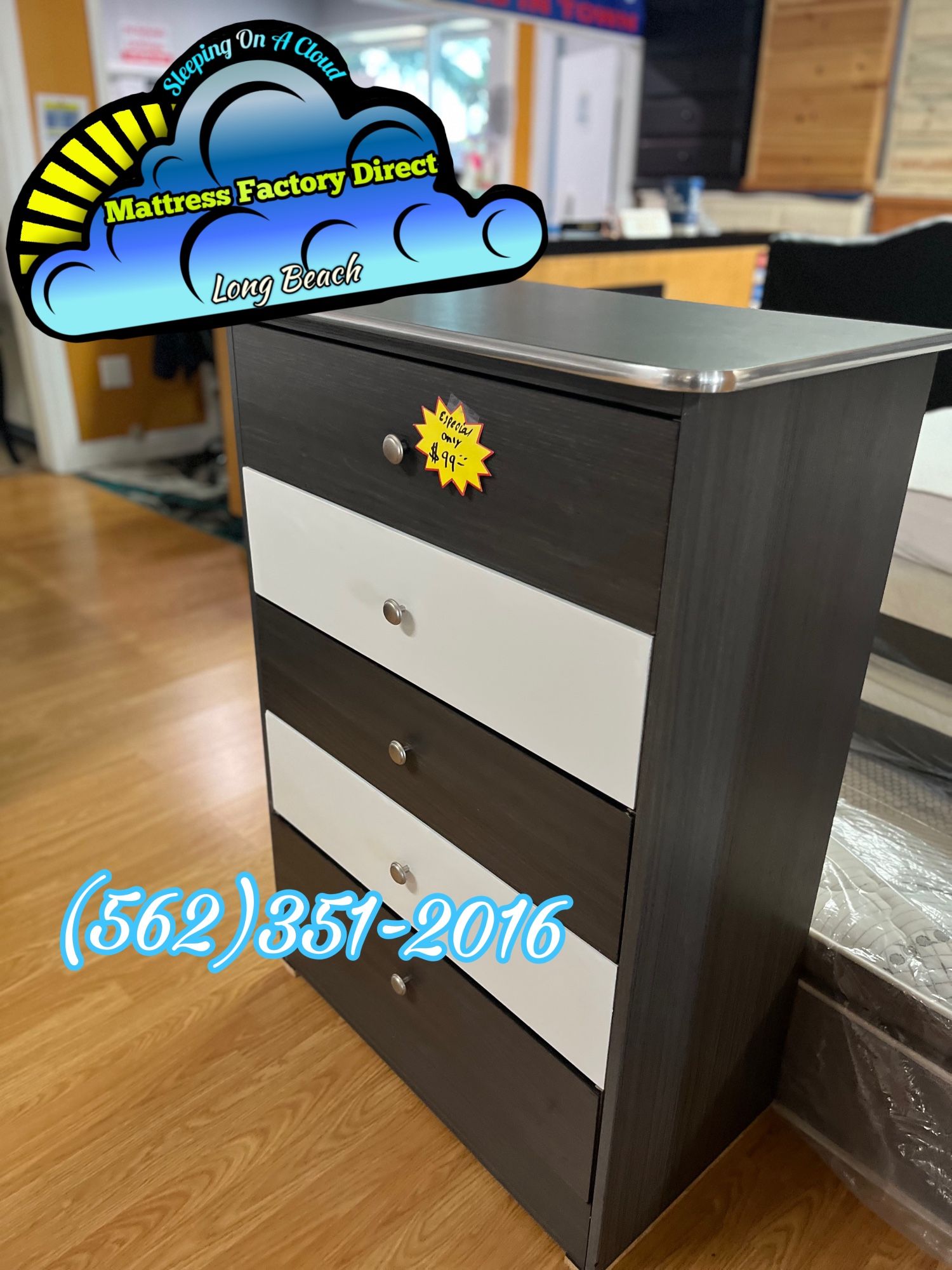 Grey Five Drawer Dresser Chest Cajonera Comoda Bonita