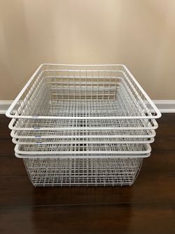 6- Schulte Metal baskets 21”L x 17”W x 7 1/2”