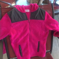 #jacket #fleece #pink #size 7/8 #girls #hood