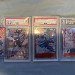 One Piece TCG card Slabs + SP luffy