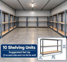 ULINE HEAVY-DUTY INDUSTRIAL SHELVING – 10 UNITS DEAL!