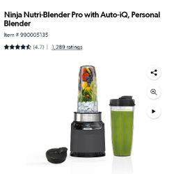  Ninja Nutri-Blender Pro with Auto-iQ, Personal Blender  