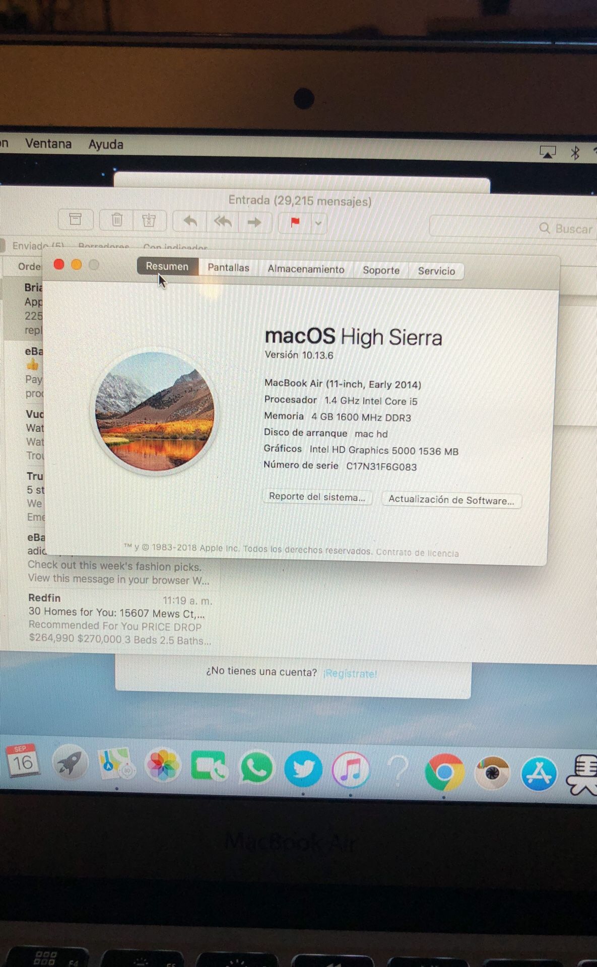 MacBook Air 11 inch like new Corei5