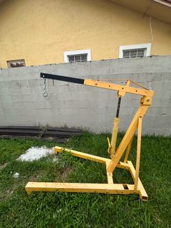 Ton Hydraulic Engine Hoist Crane with Lever, Folding Heavy-Duty