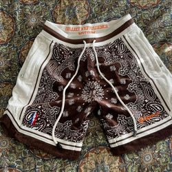 Brown Paisley Corduroy Collect Select Men shorts (M)