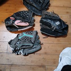 Leather Baseball/Softball Gloves For Sale 