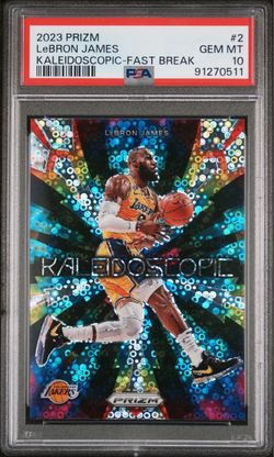 2023 Prizm LeBron James Kaleidoscopic Fast Break PSA 10