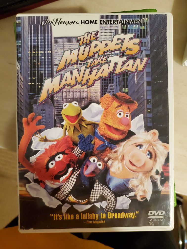Movies on DVD: The muppets take manhattan, shrek 2, bolt, madagascar, brother bear, bambi, naruto legend of the stone of gelel