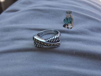 Effy 18k gold and sterling silver bypass ring