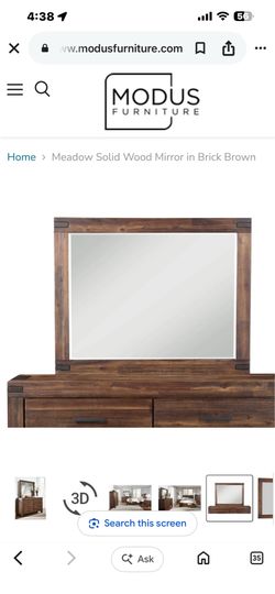 Mirror dresser , acacia wood , brand new in the box ! Doesn’t match with home furniture