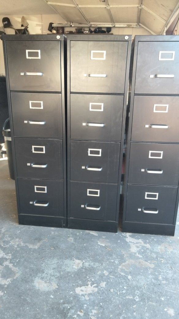 Black File cabinets With Key Locks 