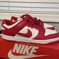 Nike University Red dunks Size 10