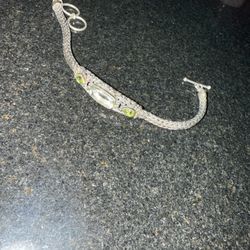 Sterling Silver and 18k Gold Bracelet