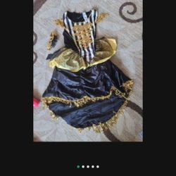 Halloween costume dress 👗 with golden seqiuns work patch gold seqiuns 