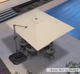 9 x 11.5 Beige Cantilever Umbrella - XHR011 (Base is NOT Included)