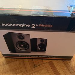 Audioengine A2+ BT Wireless White Bluetooth Desktop Speakers Open Box