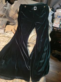New Womens Velvet plus size bell bottom pants