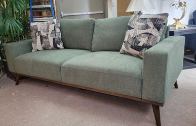 Green Mid-Century Modern Sofa (Couch)