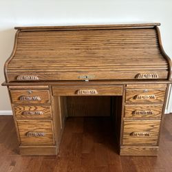 Oak Roll Top Desk