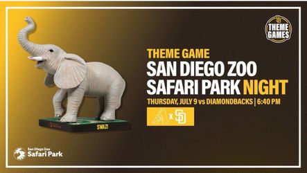 PRESALE San Diego Padres San Diego Zoo Safari Park Elephant Bobblehead $49.95