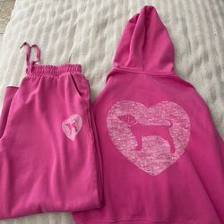 PINK wideleg sweatset