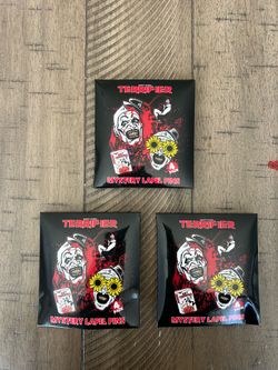 Terrifier  Mystery Lapel Pins 4 Pack 3 for $40