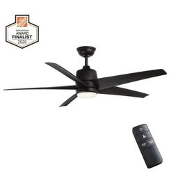 Mena 54 in. Color Changing Integrated LED Indoor/Outdoor Matte Black Ceiling Light Kit Remote NEW