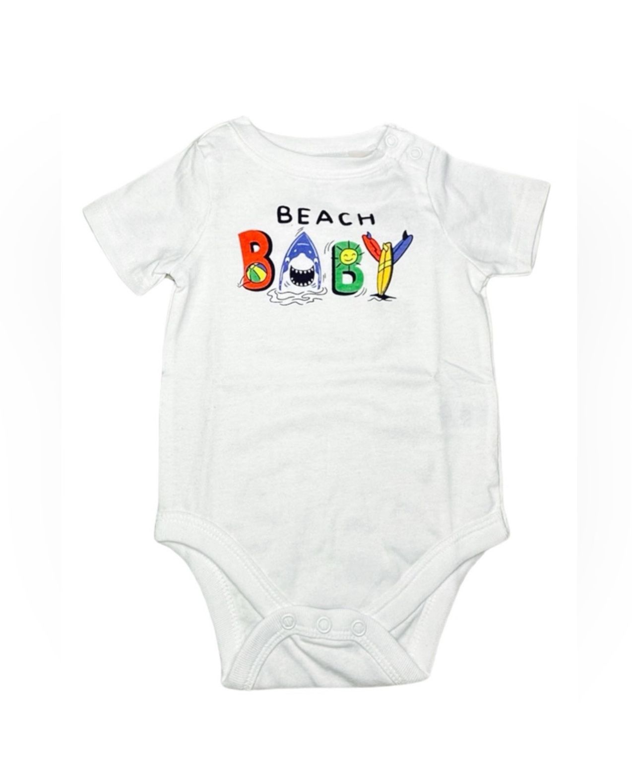 Garanimals Baby Toddlers Short Sleeves Bodysuit Onesie White 24 Months