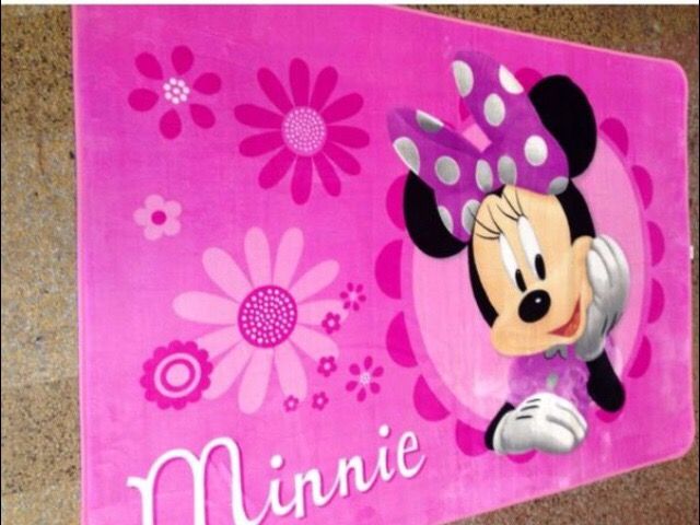 Large Disney Minnie Mouse 54"x80" Non Slip Area Rug Carpet Children Play