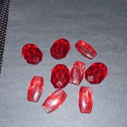 9piece Acrylic Large Beads