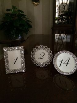 Wedding table number frames
