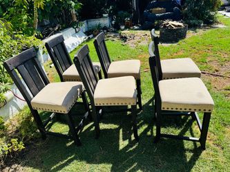 Wooden sturdy high chairs with back rest