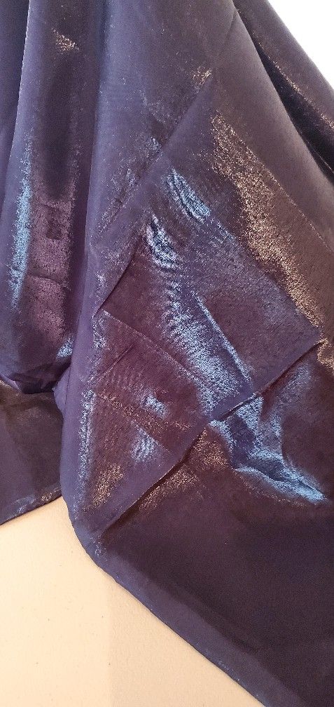 BLACK SATINY SHINEY FABRIC 1.5 YARDS LONG, 50" WIDE