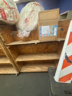 Wooden Shelving Unit on Casters